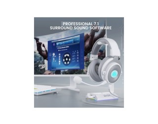 EKSA E900 Pro Noise Cancelling 7.1 Surround Sound Gaming Headset White