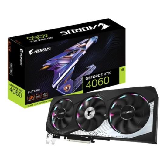 GIGABYTE AORUS GeForce RTX 4060 ELITE 8G GDDR6 Graphics Card