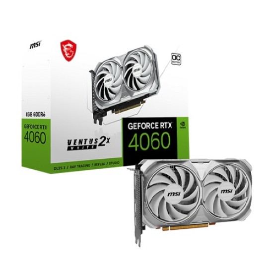 MSI GeForce RTX 4060 VENTUS 2X WHITE 8G OC GDDR6 Graphics Card