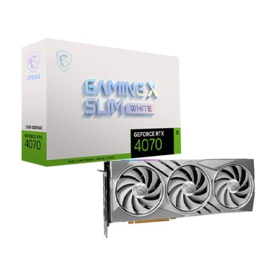 MSI GeForce RTX 4070 GAMING X SLIM WHITE 12G GDDR6X Graphics Card