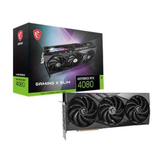 MSI GeForce RTX 4080 16GB GAMING X SLIM GDDR6X Graphics Card