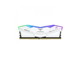 TEAM T-FORCE DELTA RGB 32GB (16GBX2) 6000MHZ DDR5 GAMING RAM WHITE