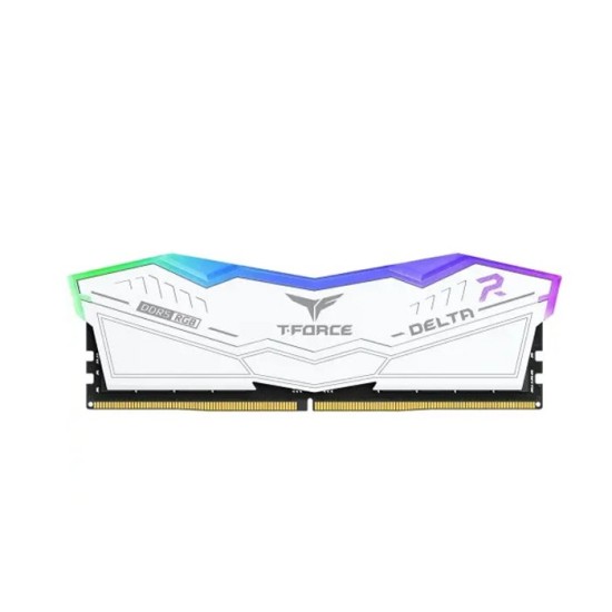 TEAM T-FORCE DELTA RGB 32GB (16GBx2) 7800MHz DDR5 Gaming RAM White 